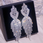 Load image into Gallery viewer, Tassel Crystal Earrings
