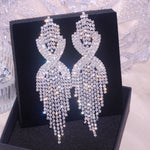 Load image into Gallery viewer, Tassel Crystal Earrings

