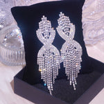 Load image into Gallery viewer, Tassel Crystal Earrings
