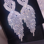 Load image into Gallery viewer, Tassel Crystal Earrings
