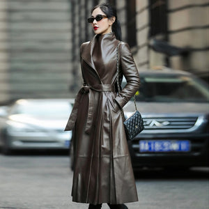 Soft Leather Trench Coat