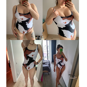 Cow-Print One Piece swimsuit (other colors available)