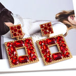 Load image into Gallery viewer, Wanda Square Crystal Earrings

