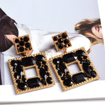 Load image into Gallery viewer, Wanda Square Crystal Earrings
