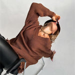 Load image into Gallery viewer, Distressed Knitted Sweater
