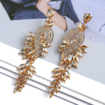 Load image into Gallery viewer, Long Crystal Earrings
