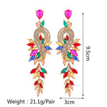 Load image into Gallery viewer, Long Crystal Earrings
