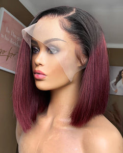 Red Short Lace Front Bob