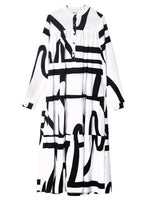 Load image into Gallery viewer, Black and White Printed Oversized Dress
