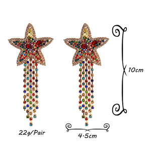 Star Colorful Statement Earrings