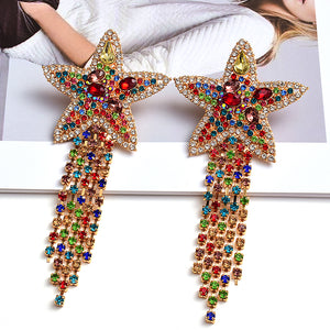 Star Colorful Statement Earrings