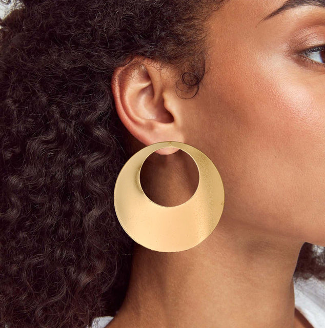 Gold Statement  Earrings