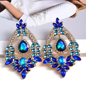 Linda Colorful Crystal Drop Earrings