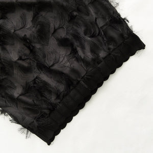 Black Oversized Fringe Dress